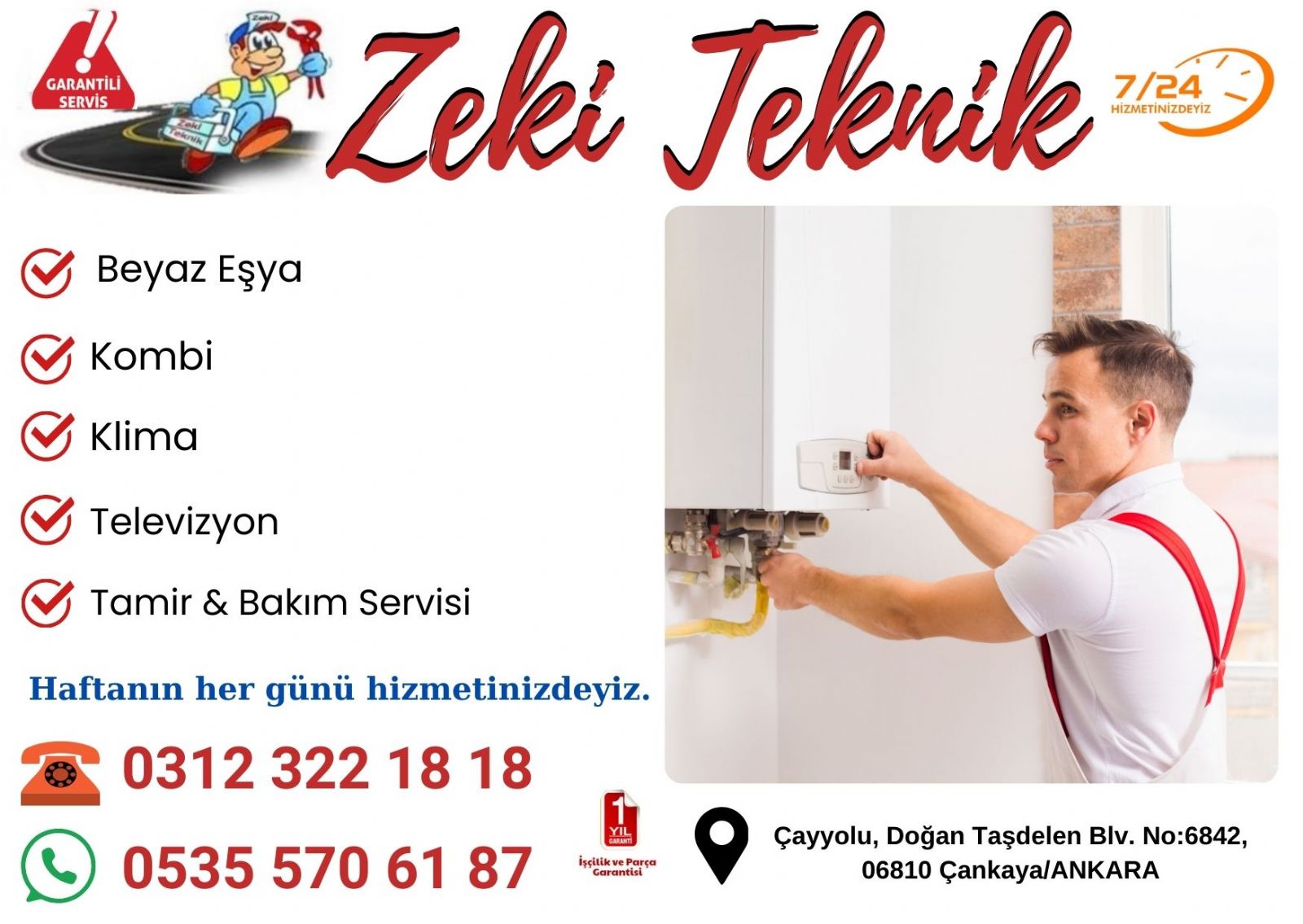 Çayyolu Kombi Servisi