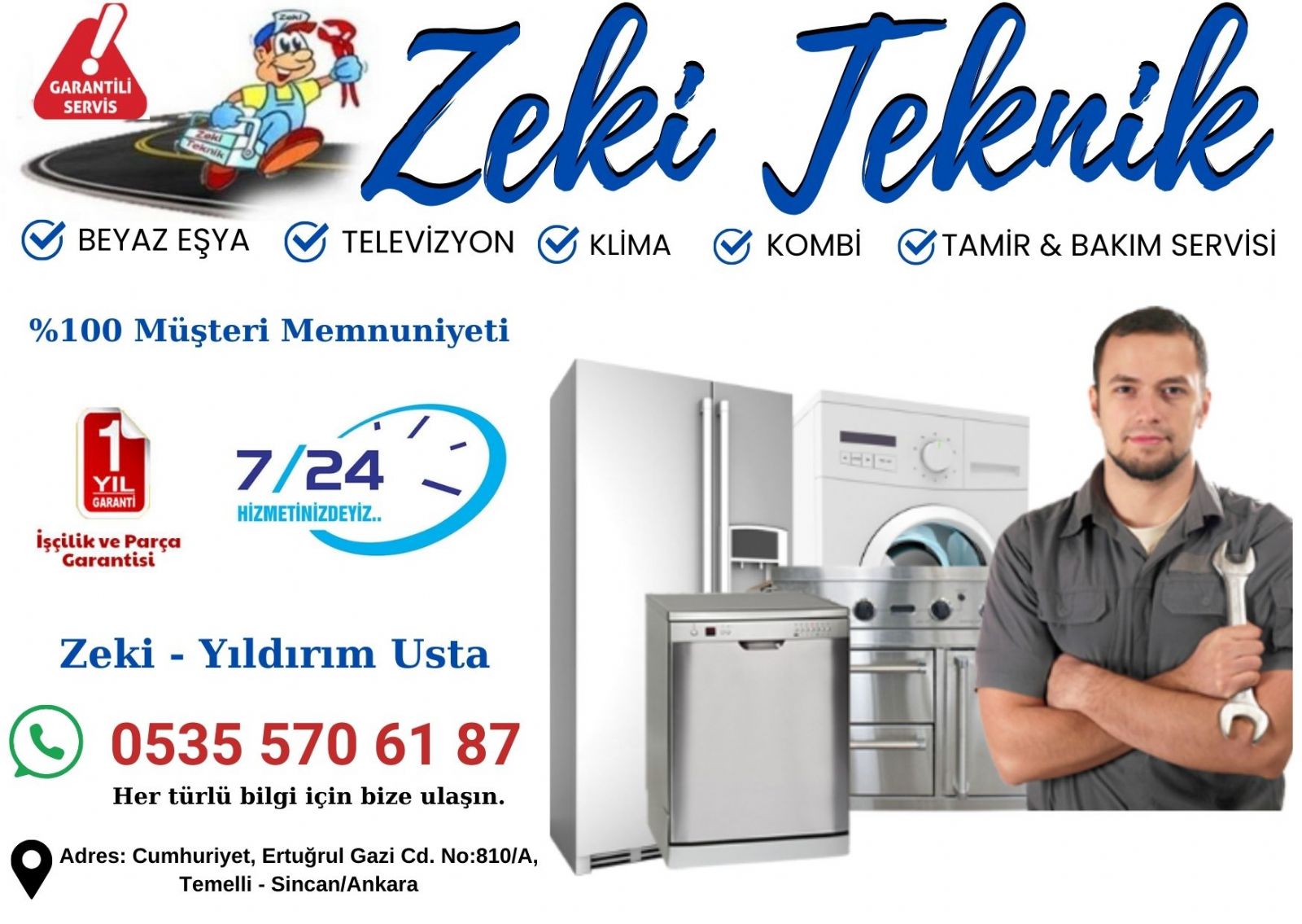 Temelli Beyaz Eşya Servisi